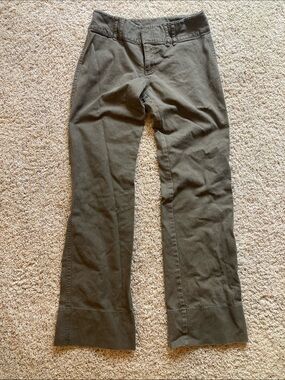 GAP Olive Green Women's Straight-Leg Trousers